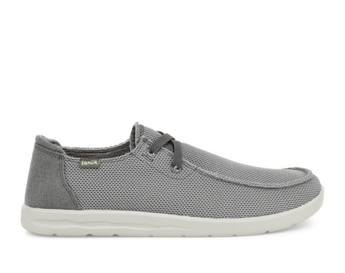 Sanuk Shaka Mesh No-tie - Sanuk Sneakers Mens Grey - Philippines OBANGS275